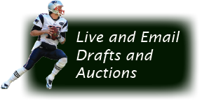 Live draft, email drafts, live auctions, email auctions